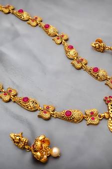 multicolor Traditinal Gold Plated Alloy Necklace