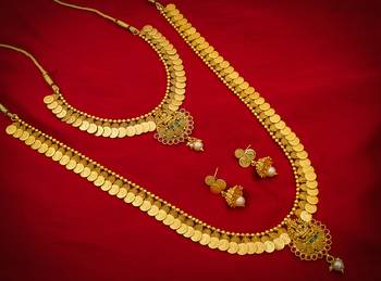 multicolor Traditinal Gold Plated Alloy Necklace 1