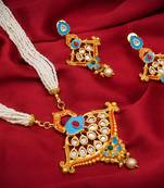 multicolor Traditinal Gold Plated Alloy Necklace