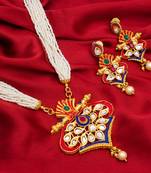 multicolor Traditinal Gold Plated Alloy Necklace