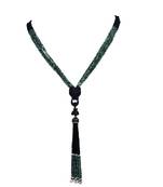 Green beaded jewellery Brass Copper   Necklace &  Pair of Earrings