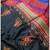 black blended cotton embroidered   saree with blouse