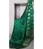 blue banarasi brocade woven   saree with blouse