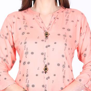 Pink printed rayon ethnic-kurtis 4