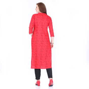 Red printed rayon ethnic-kurtis 2