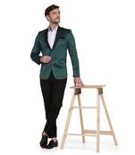 Green plain satin men-wedding-dresses