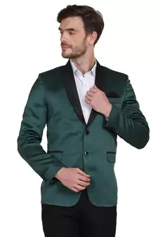 Green plain satin men-wedding-dresses