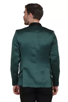 Green plain satin men-wedding-dresses