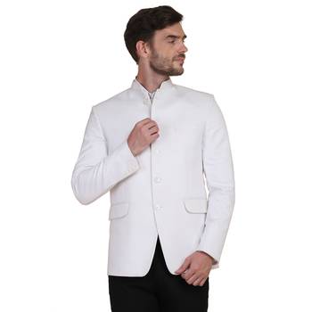 White plain cotton indo-western-dresses 1