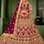 Rani Pink Velvet Heavy Embroidery Bridal Lehenga