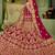 Rani Pink Velvet Heavy Embroidery Bridal Lehenga