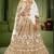White Velvet Heavy Embroidery Bridal Lehenga