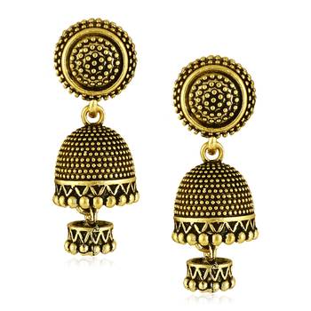 Oxidised Gold Design Earring for women and girls 1