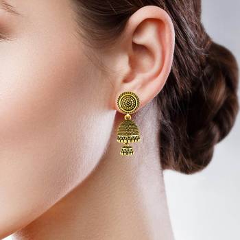 Oxidised Gold Design Earring for women and girls 2