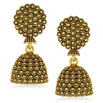 Oxidised Gold Design Earring for women and girls 1