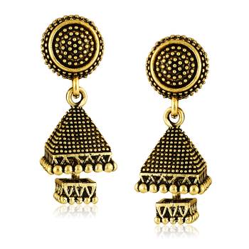 Oxidised Gold Design Earring for women and girls 1