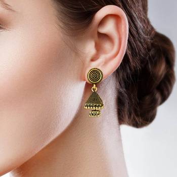 Oxidised Gold Design Earring for women and girls 2
