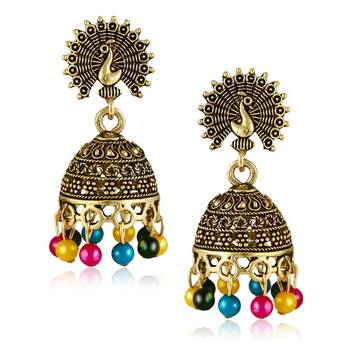 Oxidised Gold Design Earring for women and girls 1