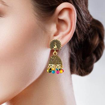 Oxidised Gold Design Earring for women and girls 2