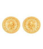 South Indian Design Gold Plated Stud Earring with Screw Back for Women and Girls