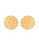 South Indian Design Gold Plated Jhumki Earring with Screw Back for Women and Girls