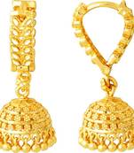 South Indian Design Gold Plated Jhumki Earring with Screw Back for Women and Girls