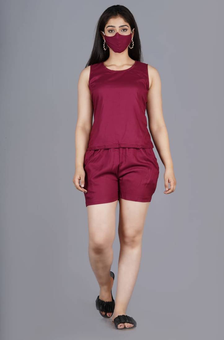 Wine Loungewear shorts