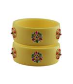 Cream Stone Stud Acrylic Bangle with very extra size