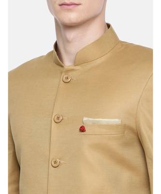 MUSTARD Viscose plain stitched  sherwani  Churidar 2