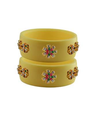 Cream Stone Stud Acrylic Bangle with very extra size 1