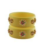 Cream Stone Stud Acrylic Bangle with very extra size