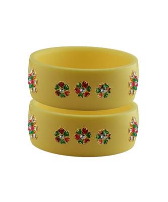 Cream Stone Stud Acrylic Bangle with very extra size 1