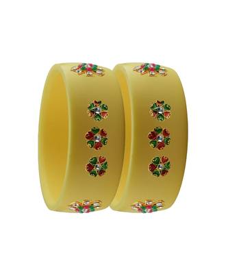 Cream Stone Stud Acrylic Bangle with very extra size 2