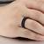 Black silver  platedSilver Plastic   Ring