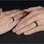 Black silver  platedSilver Plastic   Ring