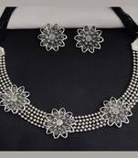 German Silver Oxidised Jewellery Set Traditional Choker Necklace Set for Women and Girls