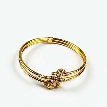 PLAIN GOLDEN BALLS PIPE BANGLES PARTY WEAR COLLECTIONS  Set for Women 3
