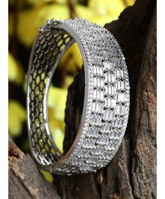 Silver american diamonds Sterling Silver Brass Bracelet 1