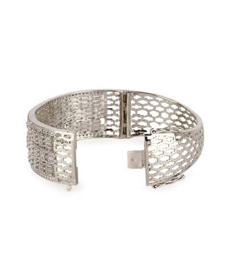 Silver american diamonds Sterling Silver Brass Bracelet 4