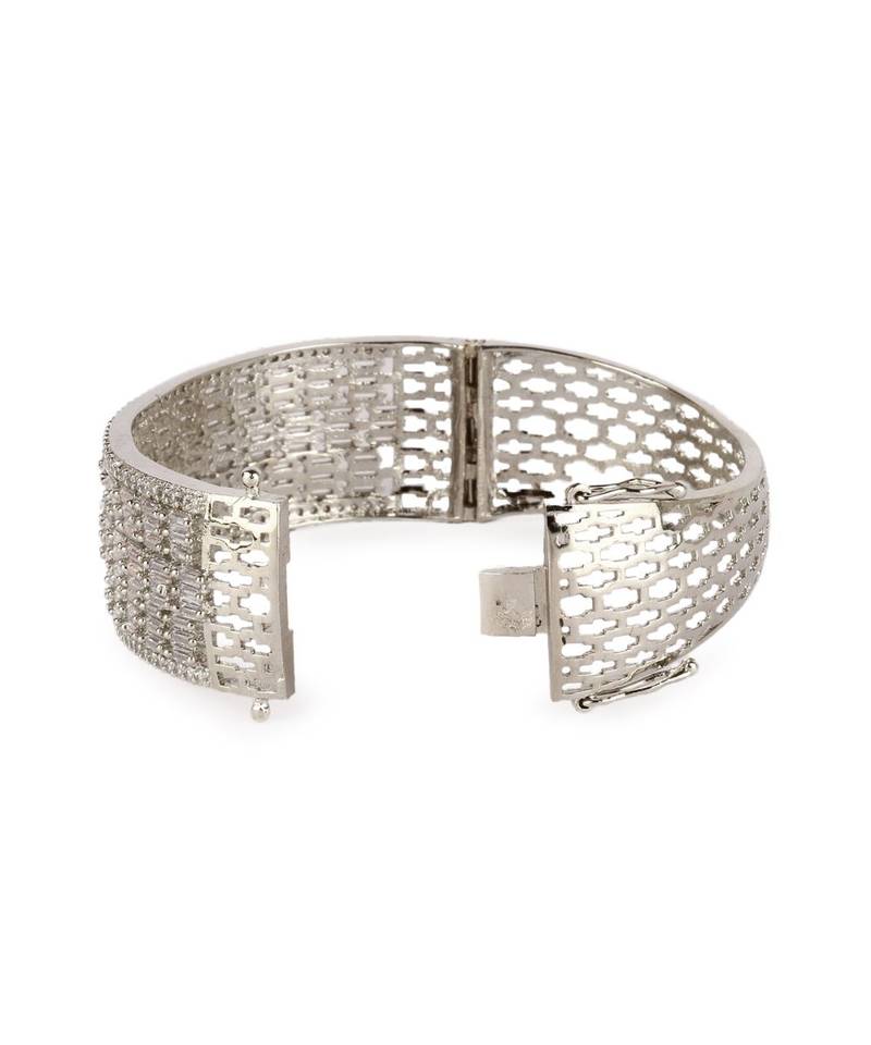 Silver american diamonds Sterling Silver Brass Bracelet