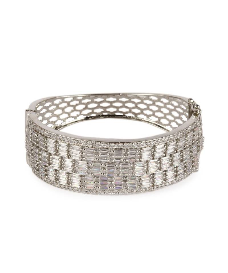 Silver american diamonds Sterling Silver Brass Bracelet