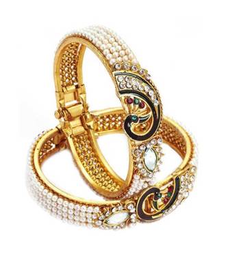 Gold pearl Yellow Gold Brass Bracelet 2