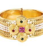 Gold pearl Yellow Gold Brass Bracelet