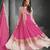 pink embroidered georgette semi stitched salwar with dupatta