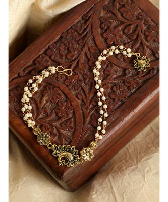 Bronze pearl antique gold Alloy Bracelet 1