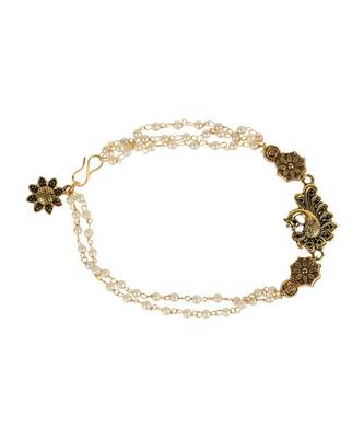 Bronze pearl antique gold Alloy Bracelet 2