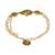 Bronze pearl antique gold Alloy Bracelet