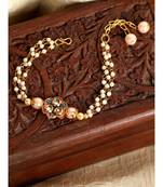 Bronze pearl antique gold Alloy Bracelet