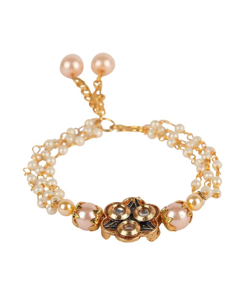 Bronze pearl antique gold Alloy Bracelet