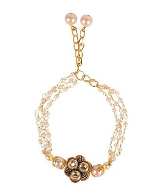 Bronze pearl antique gold Alloy Bracelet 3